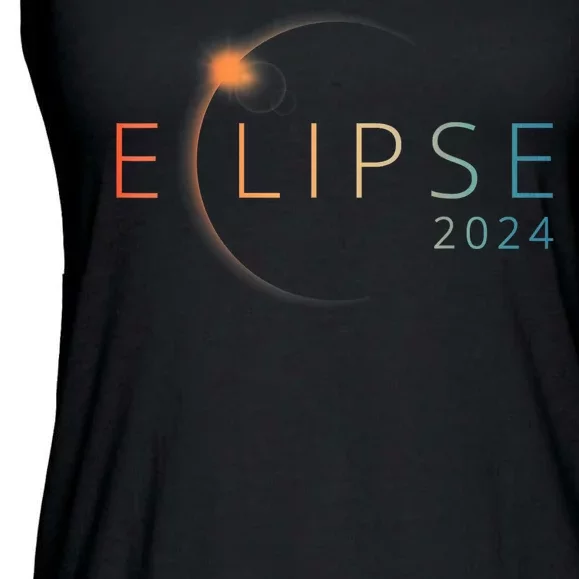 Solar Eclipse 2024 Total Solar Eclipse 4.08.24 Ladies Essential Flowy Tank