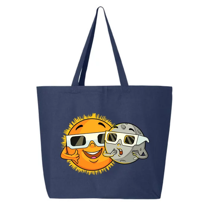 Solar Eclipse 2024 Funny Sun Moon Glasses Science 25L Jumbo Tote