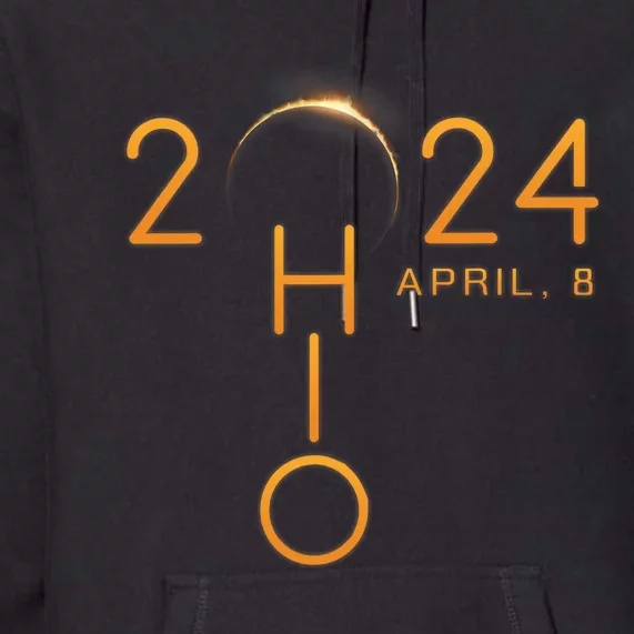 Solar Eclipse 2024 State Ohio Premium Hoodie