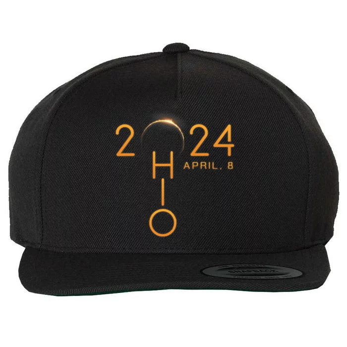 Solar Eclipse 2024 State Ohio Wool Snapback Cap