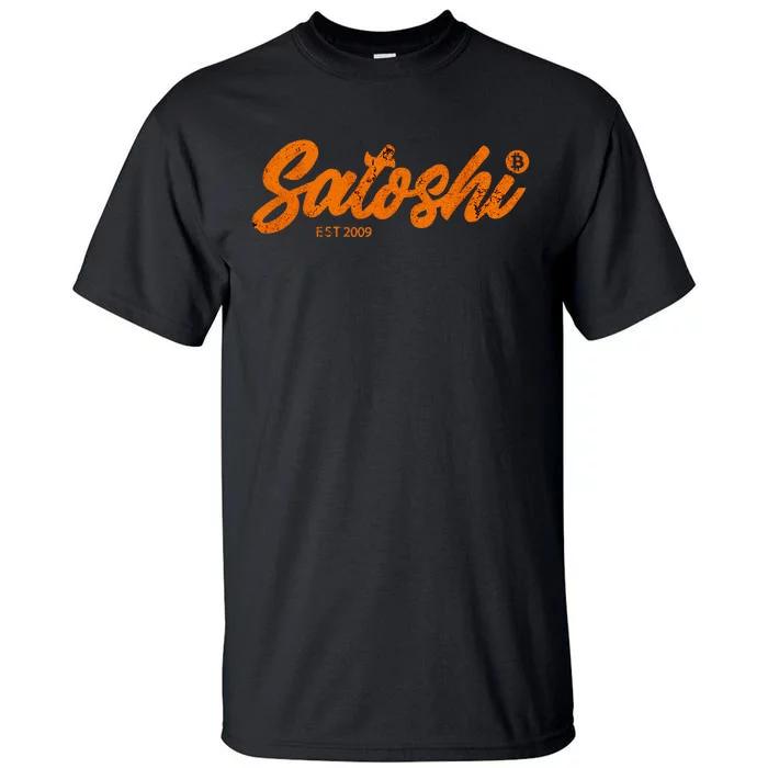 Satoshi Est 2009 Bitcoin Creator Blockchain Currency Tall T-Shirt