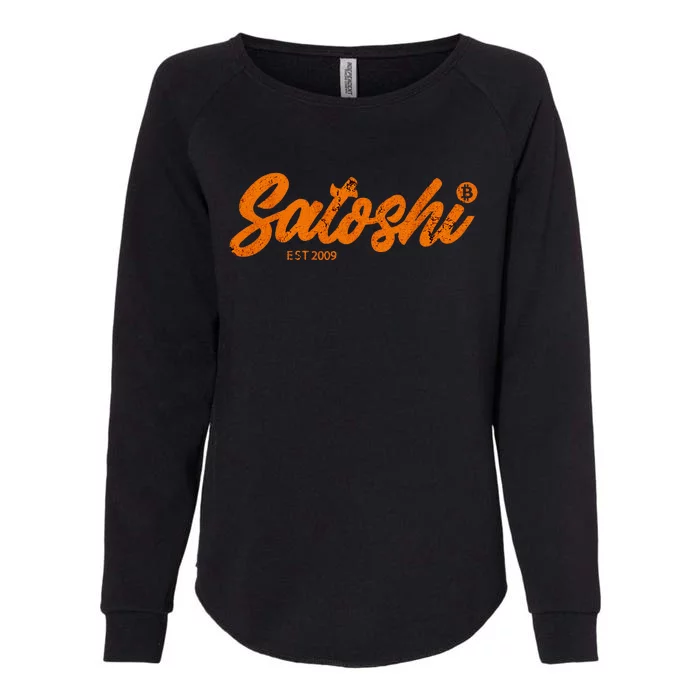 Satoshi Est 2009 Bitcoin Creator Blockchain Currency Womens California Wash Sweatshirt