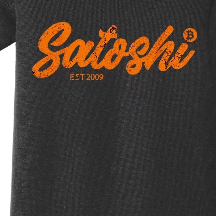 Satoshi Est 2009 Bitcoin Creator Blockchain Currency Baby Bodysuit