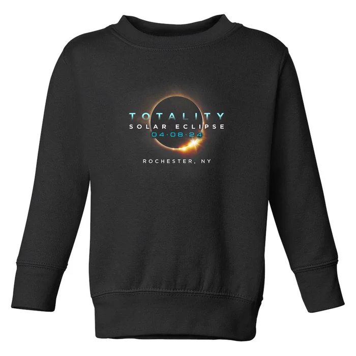 Solar Eclipse 2024 Rochester Ny Totality 040824 Toddler Sweatshirt