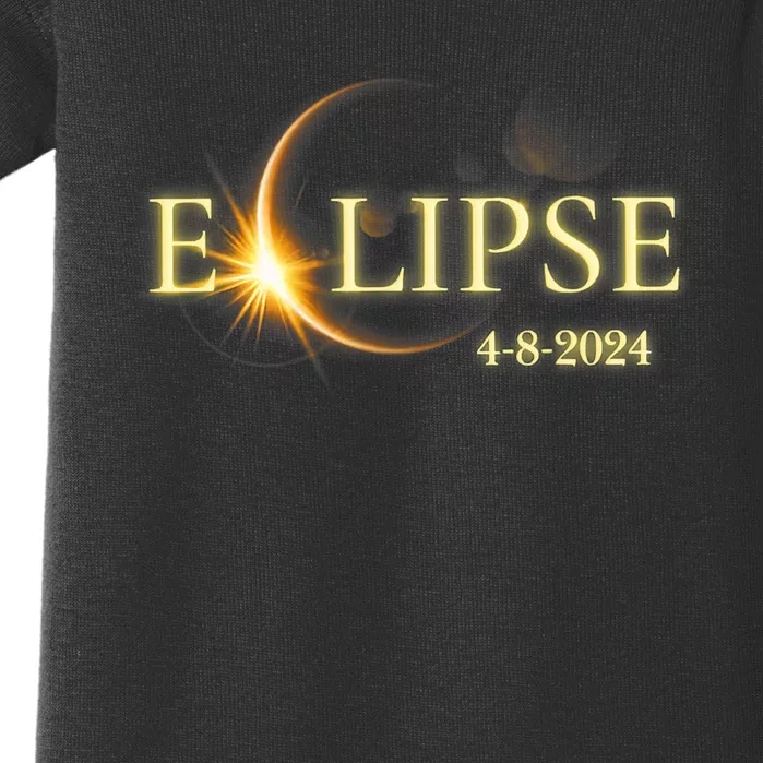 Solar Eclipse 2024 Total Solar Eclipse 4.08.24 Gift For Solar Eclipse Lover Baby Bodysuit