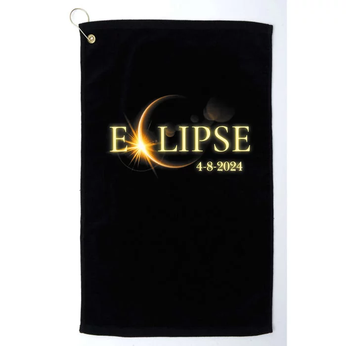 Solar Eclipse 2024 Total Solar Eclipse 4.08.24 Gift For Solar Eclipse Lover Platinum Collection Golf Towel