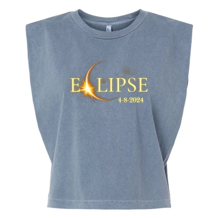 Solar Eclipse 2024 Total Solar Eclipse 4.08.24 Gift For Solar Eclipse Lover Garment-Dyed Women's Muscle Tee