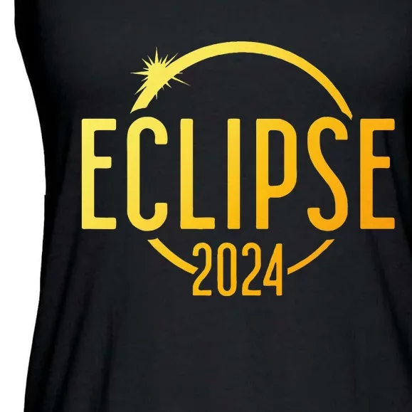 Solar Eclipse 2024 Total Solar Eclipse 4.08.24 Ladies Essential Flowy Tank