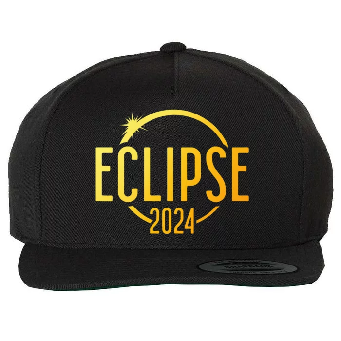 Solar Eclipse 2024 Total Solar Eclipse 4.08.24 Wool Snapback Cap