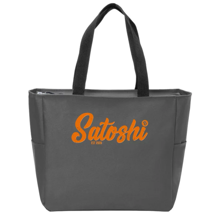 Satoshi Est 2009 Cryptocurrency Zip Tote Bag