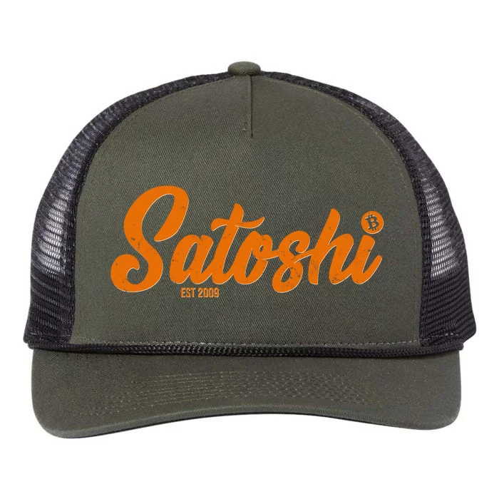 Satoshi Est 2009 Cryptocurrency Retro Rope Trucker Hat Cap