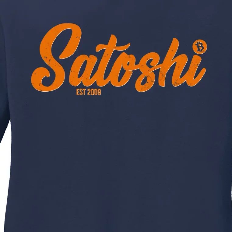 Satoshi Est 2009 Cryptocurrency Ladies Long Sleeve Shirt