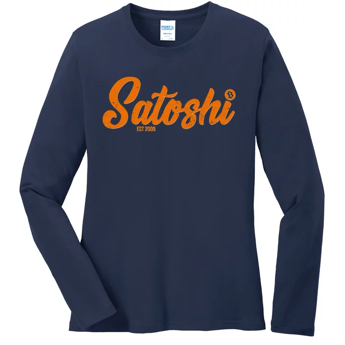 Satoshi Est 2009 Cryptocurrency Ladies Long Sleeve Shirt