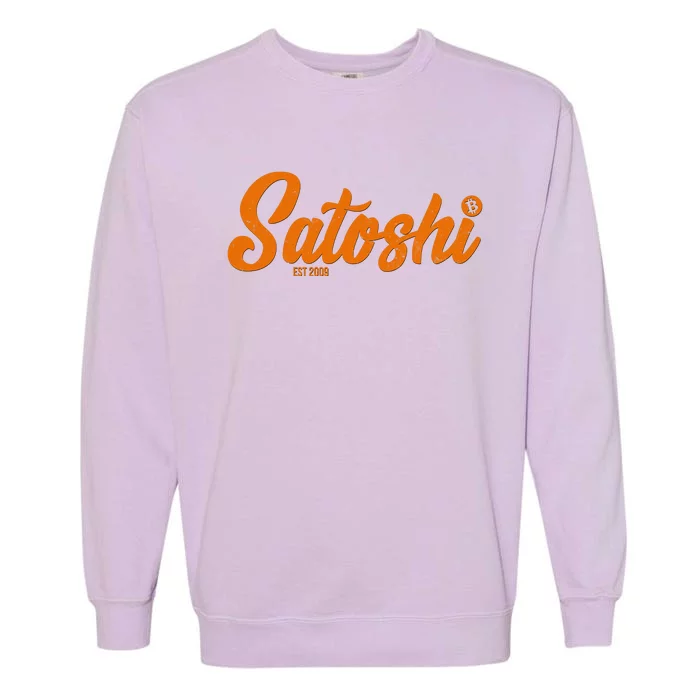 Satoshi Est 2009 Cryptocurrency Garment-Dyed Sweatshirt