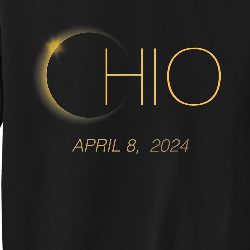 Solar Eclipse 2024 Total Solar Eclipse State Ohio Tall Sweatshirt