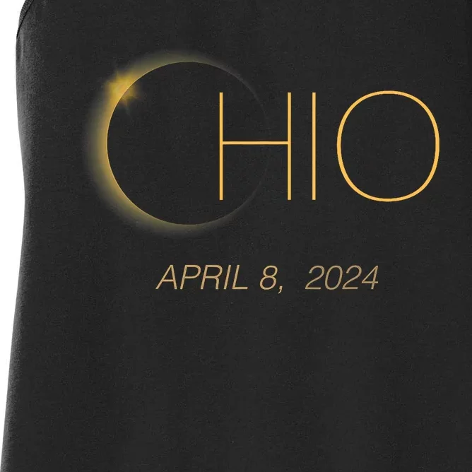 Solar Eclipse 2024 Total Solar Eclipse State Ohio Women's Racerback Tank