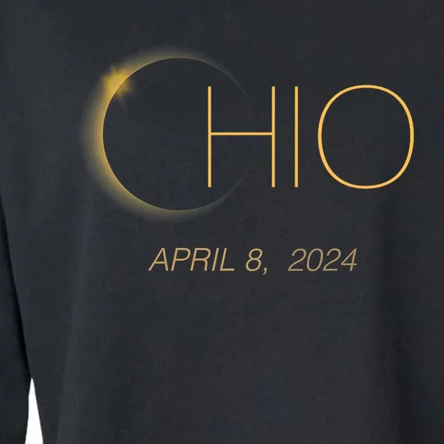 Solar Eclipse 2024 Total Solar Eclipse State Ohio Cropped Pullover Crew