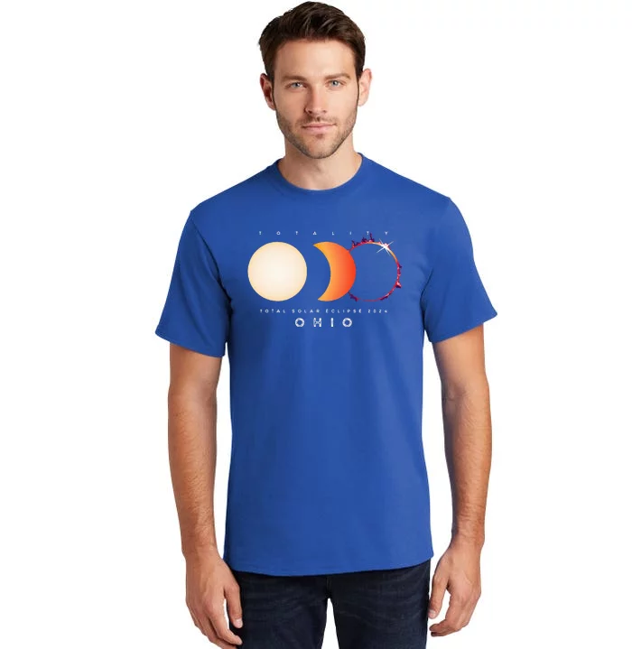 Solar Eclipse 2024 Total Eclipse Ohio America Tall T-Shirt