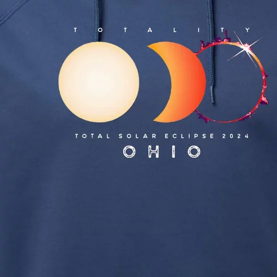 Solar Eclipse 2024 Total Eclipse Ohio America Performance Fleece Hoodie