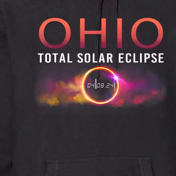 Solar Eclipse 2024 State Ohio Total Solar Eclipse Premium Hoodie