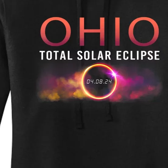 Solar Eclipse 2024 State Ohio Total Solar Eclipse Women's Pullover Hoodie