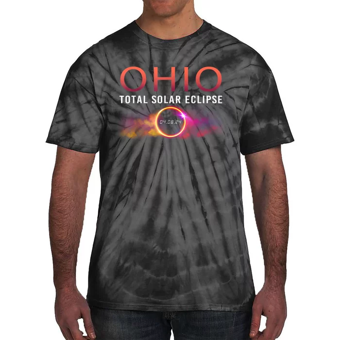 Solar Eclipse 2024 State Ohio Total Solar Eclipse Tie-Dye T-Shirt