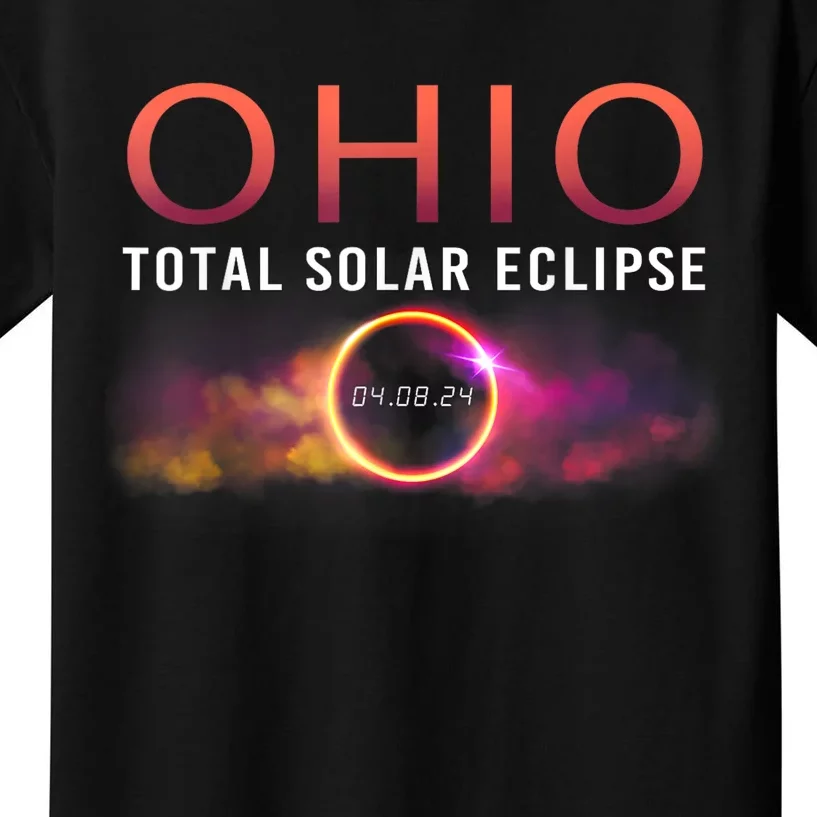 Solar Eclipse 2024 State Ohio Total Solar Eclipse Kids T-Shirt