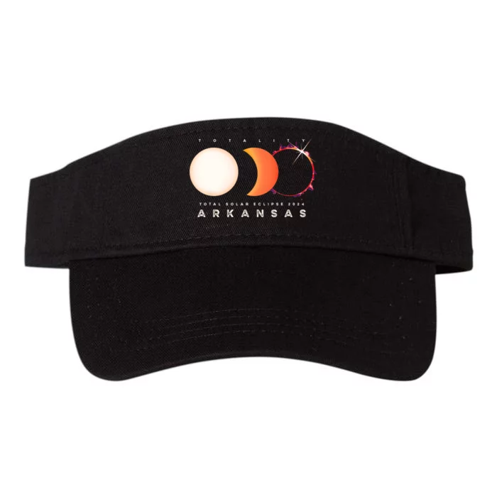 Solar Eclipse 2024 Arkansas Total Eclipse America Graphic Valucap Bio-Washed Visor