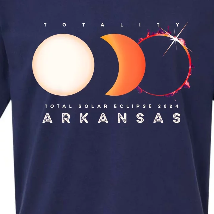 Solar Eclipse 2024 Arkansas Total Eclipse America Graphic Sueded Cloud Jersey T-Shirt