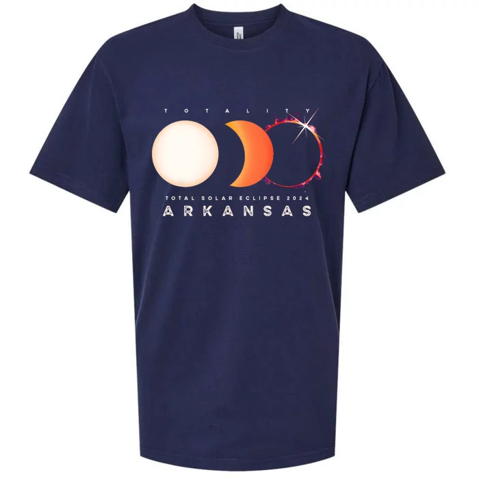 Solar Eclipse 2024 Arkansas Total Eclipse America Graphic Sueded Cloud Jersey T-Shirt