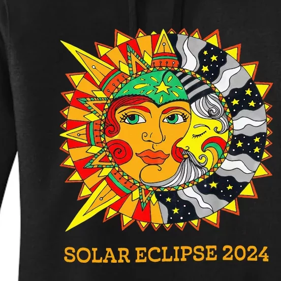 Solar Eclipse 2024 Usa Women's Pullover Hoodie