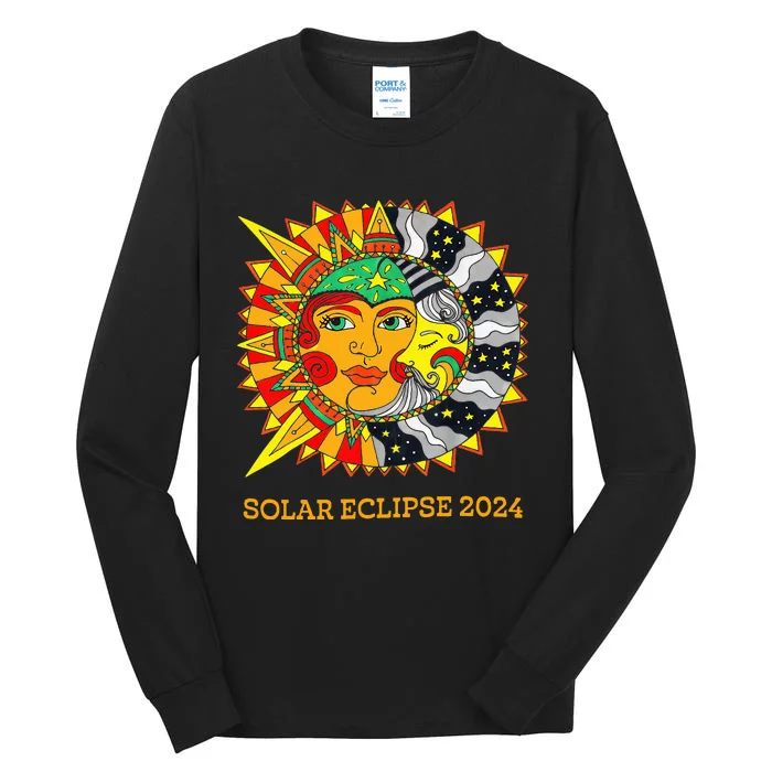 Solar Eclipse 2024 Usa Tall Long Sleeve T-Shirt