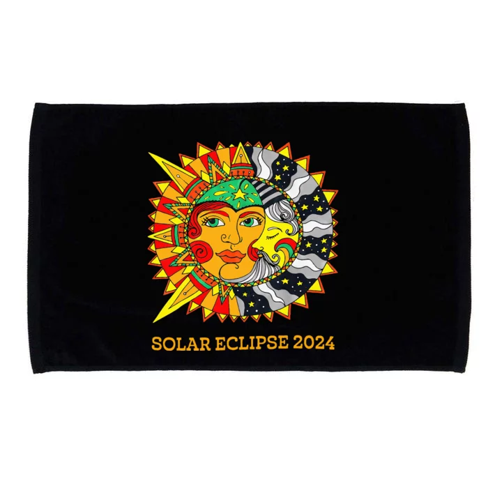 Solar Eclipse 2024 Usa Microfiber Hand Towel