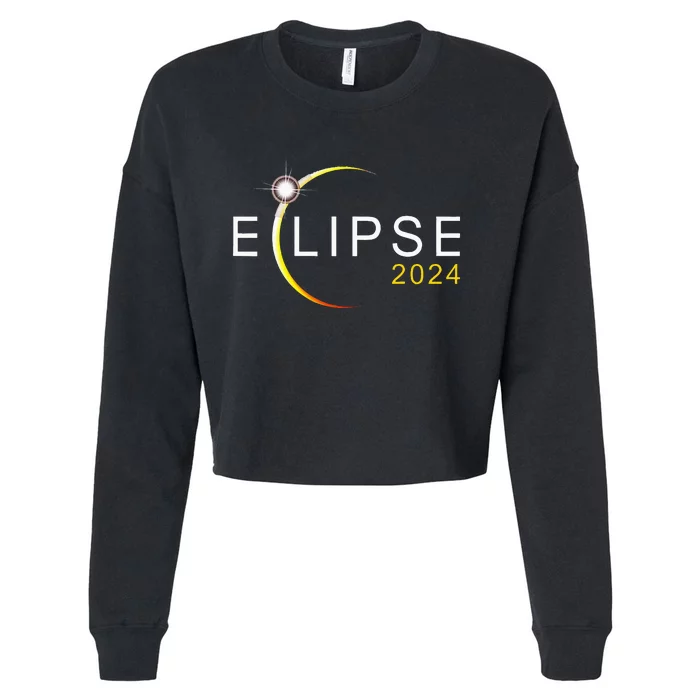 Solar Eclipse 2024 Total Solar Eclipse 4.08.24 Cropped Pullover Crew