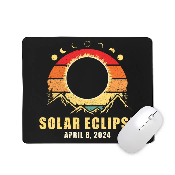 Solar Eclipse 2024 Total Solar Eclipse April 8 2024 Vintage Mousepad