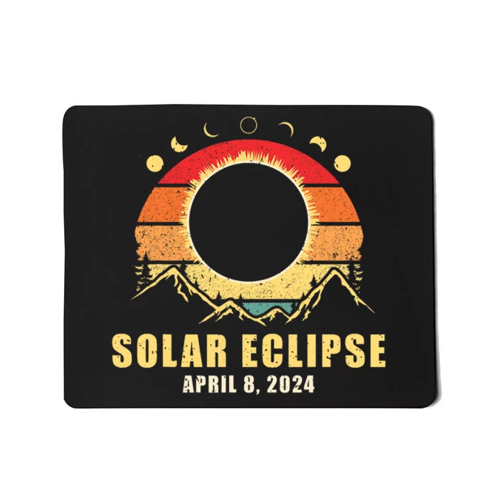 Solar Eclipse 2024 Total Solar Eclipse April 8 2024 Vintage Mousepad