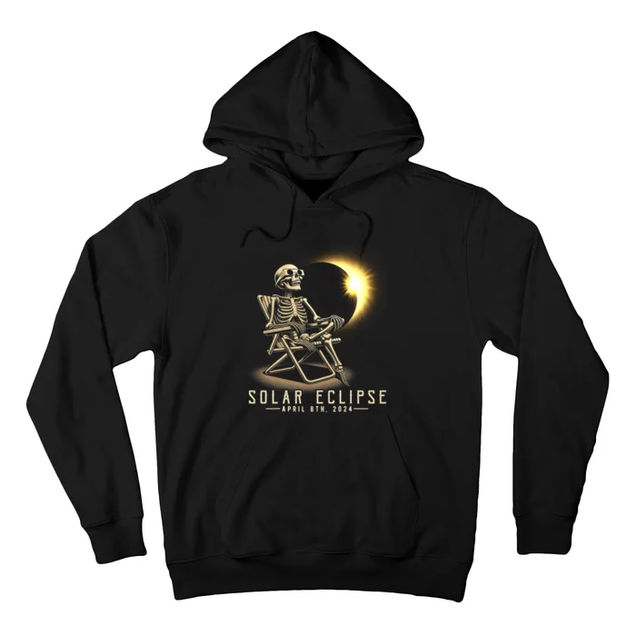 Solar Eclipse 2024 Total Eclipse April 8th 2024 Skull Hoodie