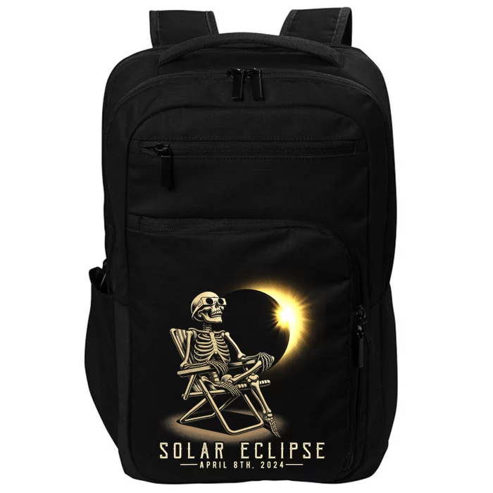 Solar Eclipse 2024 Total Eclipse April 8th 2024 Skull Impact Tech Backpack