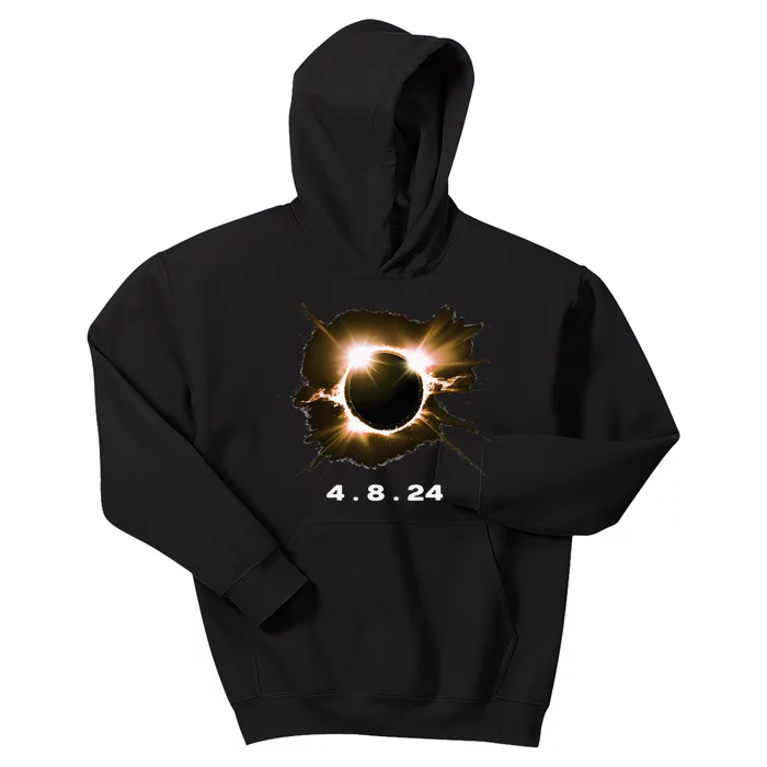 Solar Eclipse 4.8.24 Totality Event 2024 Souvenir Kids Hoodie