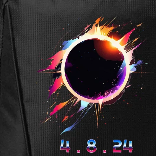 Solar Eclipse 4.8.24 Totality Event 2024 Souvenir City Backpack