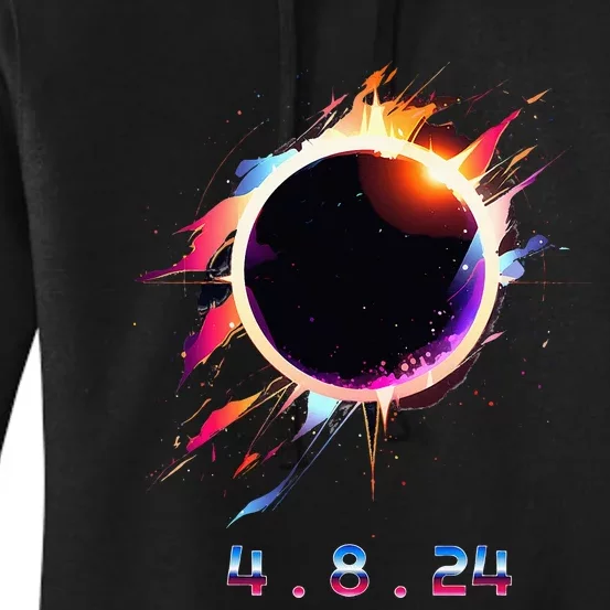 Solar Eclipse 4.8.24 Totality Event 2024 Souvenir Women's Pullover Hoodie