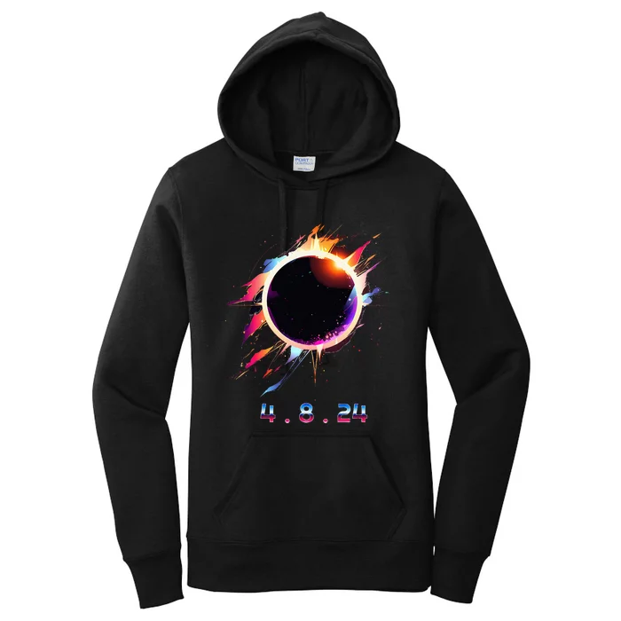 Solar Eclipse 4.8.24 Totality Event 2024 Souvenir Women's Pullover Hoodie