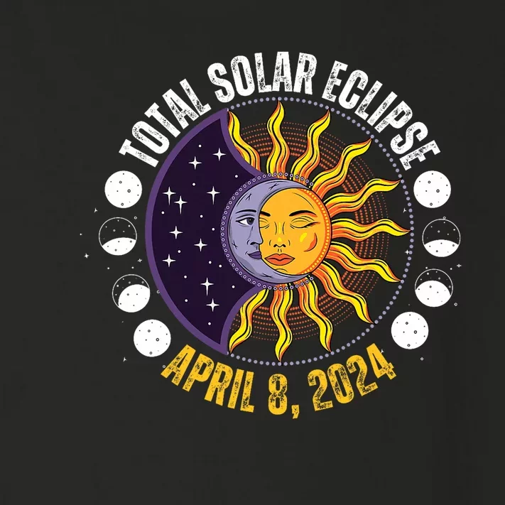 Solar Eclipse 842024 Eclipse With Sun Crescent Moon Toddler Long Sleeve Shirt