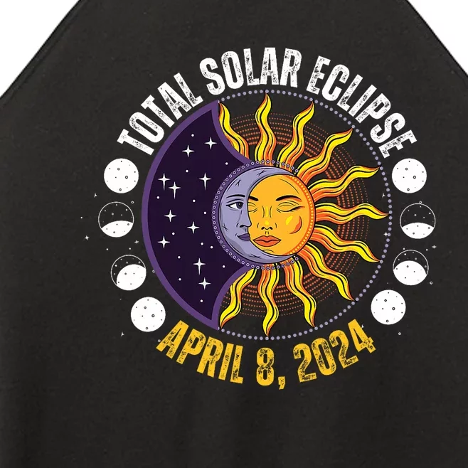 Solar Eclipse 842024 Eclipse With Sun Crescent Moon Women’s Perfect Tri Rocker Tank