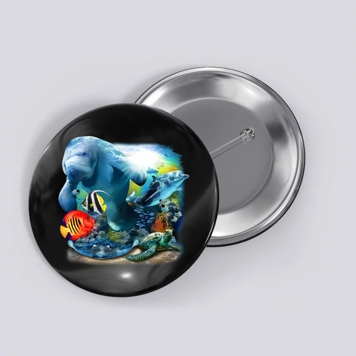 Sea Life - Classic Collage Button