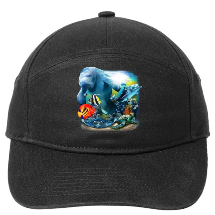 Sea Life - Classic Collage 7-Panel Snapback Hat