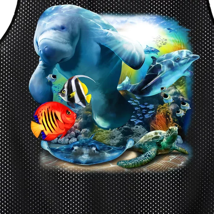 Sea Life - Classic Collage Mesh Reversible Basketball Jersey Tank