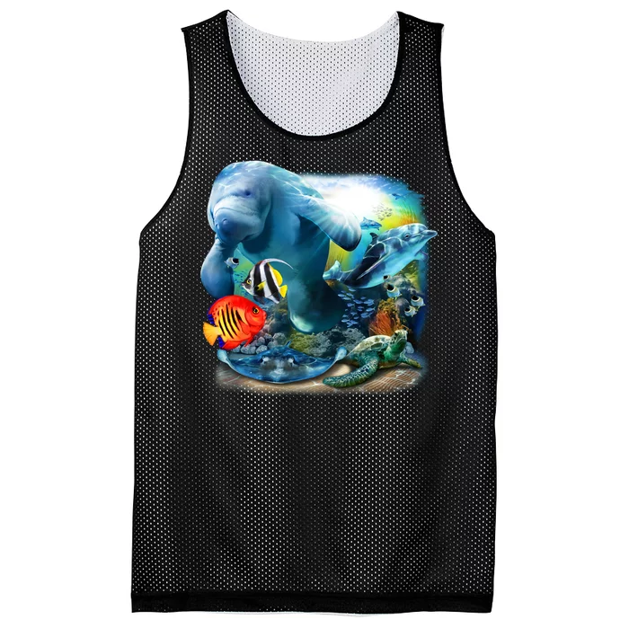 Sea Life - Classic Collage Mesh Reversible Basketball Jersey Tank