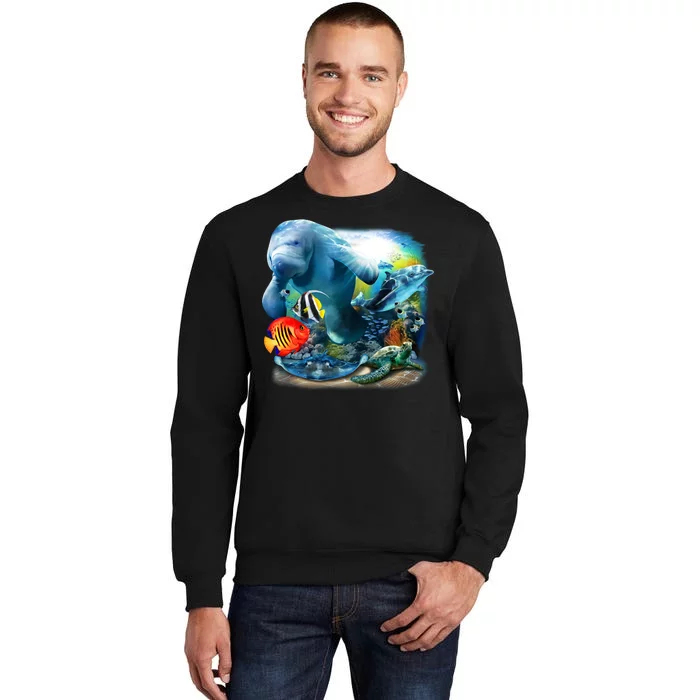 Sea Life - Classic Collage Tall Sweatshirt