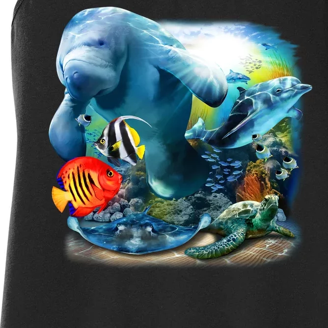 Sea Life - Classic Collage Women's Racerback Tank